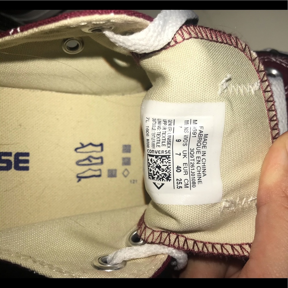 Maroon Converse - image 3
